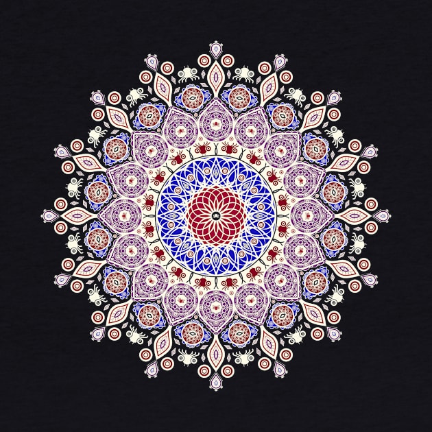 Symmetry 1 [purple, blue, red, off-white] by Bug Robot